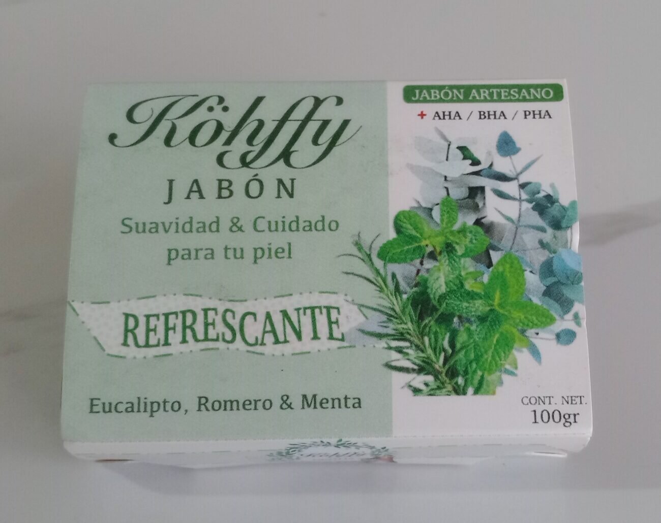 Jabón Artesanal de Eucalipto, Romero y Menta